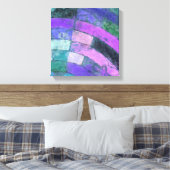 Paarse mozaïek canvas afdruk (Insitu (Slaapkamer))