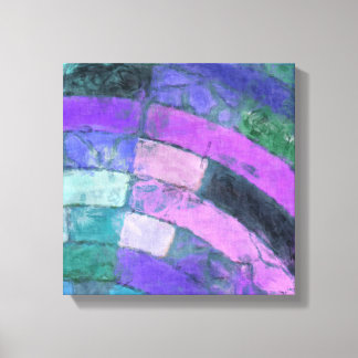 Paarse mozaïek canvas afdruk