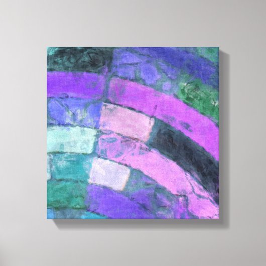Paarse mozaïek canvas afdruk (Voorkant)