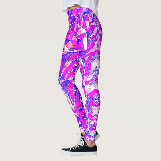Paarse mozaïek leggings (Links)