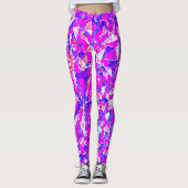 Paarse mozaïek leggings (Voorkant)