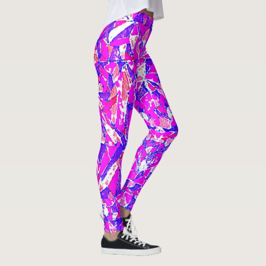 Paarse mozaïek leggings (Rechts)
