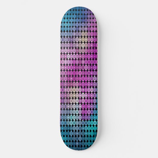Paarse Mozaïek Skateboard Deck (Voorkant)