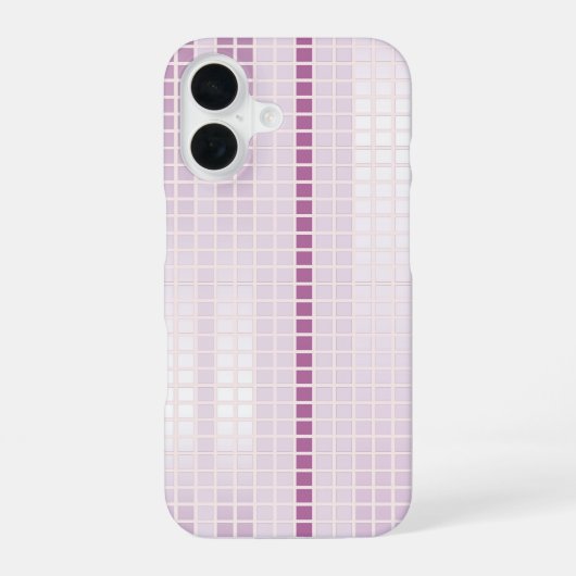 Paarse Mozaïek Tegels iPhone 16 Hoesje (Achterkant)