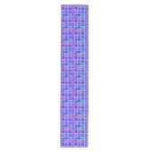 Paarse Mozaïek Tegels Patroon Medium Tafelloper (Voorkant)