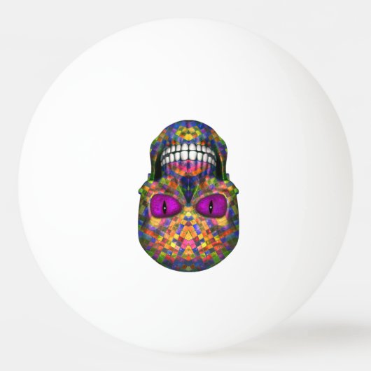 Paarse mozaïekroem Niet-dode pingpongbal (Achterkant)