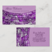 Paarse mozaïekvlek verfijnde Visitekaartjes (Voorkant / Achterkant)