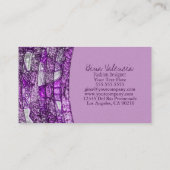 Paarse mozaïekvlek verfijnde Visitekaartjes (Achterkant)