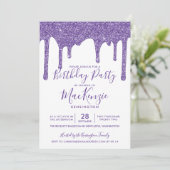 Paarse muggenglitter drijft elk jaar de dag van de kaart (Staand voorkant)