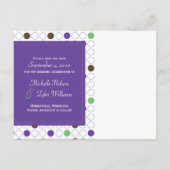 Paarse Multi Circle Save the Date Kaart (Achterkant)
