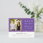 Paarse Multi Circle Save the Date Kaart (Staand voorkant)