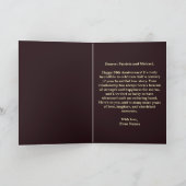 Paarse Mum Flowers Golden 50ste bruiloft Jubileum Kaart (Binnen)