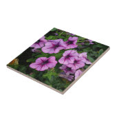 Paarse Mum Tile Tegeltje (Zijkant)