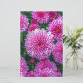 Paarse Mums Briefpapier (Staand voorkant)