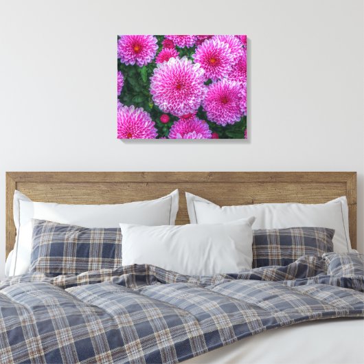 Paarse Mums Canvas Afdruk (Insitu (Slaapkamer))