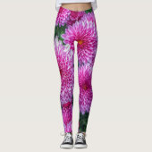 Paarse Mums Leggings (Voorkant)