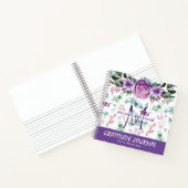 Paarse Munt Bloemen Dankbaarheids Zegen Dagboek Notitieboek (Binnen)