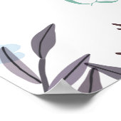 Paarse munt floral Personalized quote art print (Hoek)