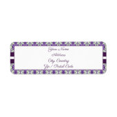 Paarse munt groen en wit etiket (Voorkant)