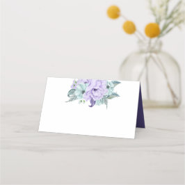 Paarse Munt Lavendel Waterverf pioenen Plaatskaartje