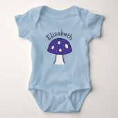 Paarse Mushroom Baby Bodysuit (Voorkant)