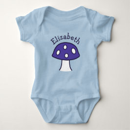 Paarse Mushroom Baby Bodysuit