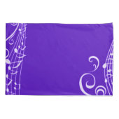 Paarse Musical Notes-inspiratie Kussensloop (Achterkant)