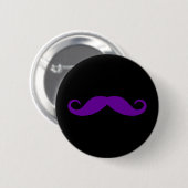 Paarse Mustache Button (Voorkant /achterkant)
