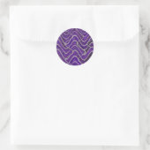 paarse muur abstract ronde sticker (Tas)