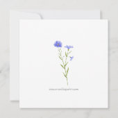 Paarse muurbloem sparen de datumfotokaart kaart (Achterkant)