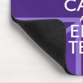 Paarse muve houdt kalm en Jouw tekst Union Jack Muismat (Hoek)