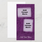 Paarse Muziek Aangepaste Fotokaarten (Voorkant / Achterkant)