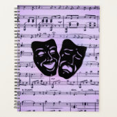 Paarse muziek- en theatermaskers planner (Voorkant)