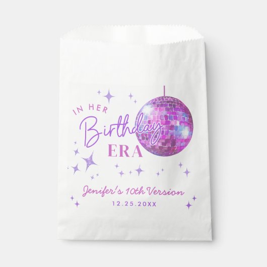 Paarse muziek in mijn verjaardagstijd bedankzakje (Voorkant)