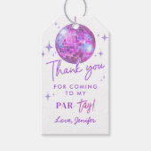 Paarse muziek in mijn verjaardagstijd cadeaulabel (Voorkant)