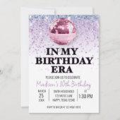 Paarse muziek in mijn verjaardagstijd kaart (Voorkant)