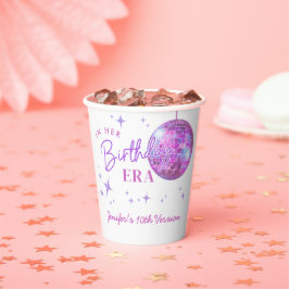 Paarse muziek in mijn verjaardagstijd papieren bekers