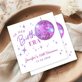 Paarse muziek in mijn verjaardagstijd servet