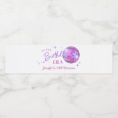 Paarse muziek in mijn verjaardagstijd waterfles etiket (Enkel label)