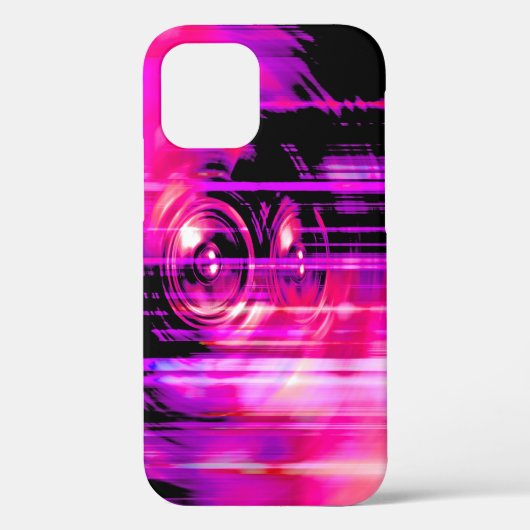 Paarse muziekluidsprekers Hoesje-Mate iPhone draag Case-Mate iPhone Case (Achterkant)