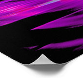 Paarse muziekluidsprekers poster (Hoek)