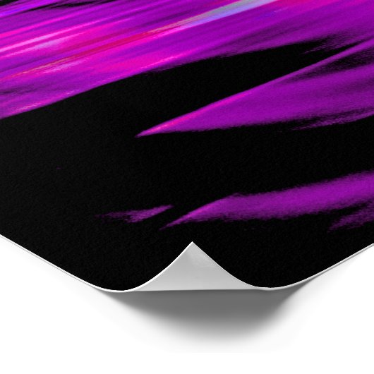 Paarse muziekluidsprekers poster (Hoek)