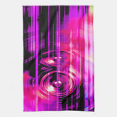 Paarse muziekluidsprekers theedoek (Verticaal)