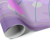 Paarse Muzieknoten Abstract omslagpapier Cadeaupapier (Rol Hoek)