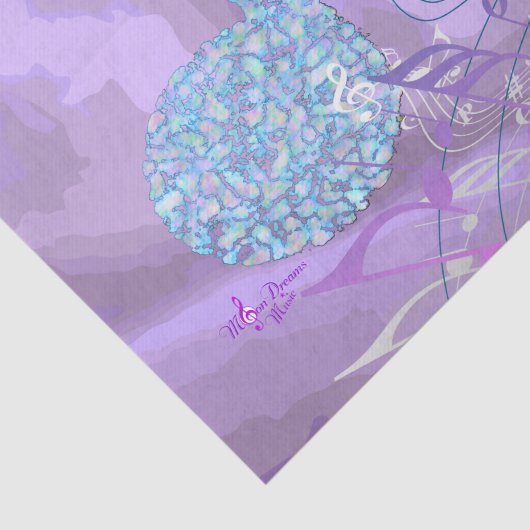 Paarse Muzieknoten Abstract weefselpapier/één vel Tissuepapier (Detail)