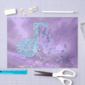 Paarse Muzieknoten Abstract weefselpapier/één vel Tissuepapier (Craft)