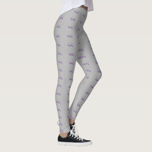 Paarse muzieknoten leggings (Rechts)