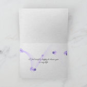 Paarse Myrtle Flower Friendship-kaart Kaart (Binnen)