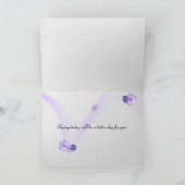 Paarse Myrtle Flower Thinking of You Kaart (Binnen)