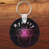 Paarse mysterie sleutelhanger (Voorkant)